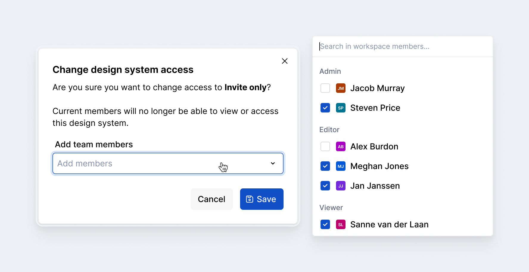 Adding workspace members to this design system.