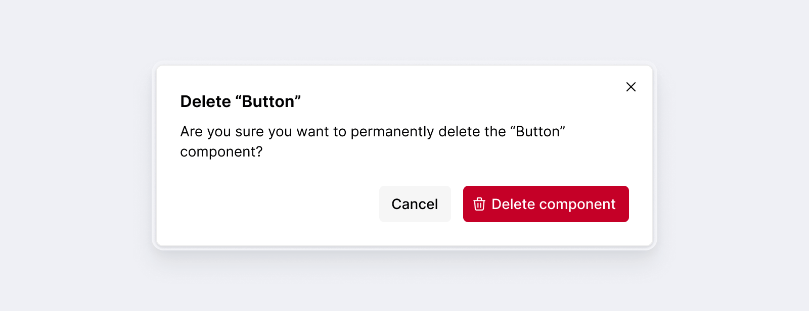 Components: Delete component