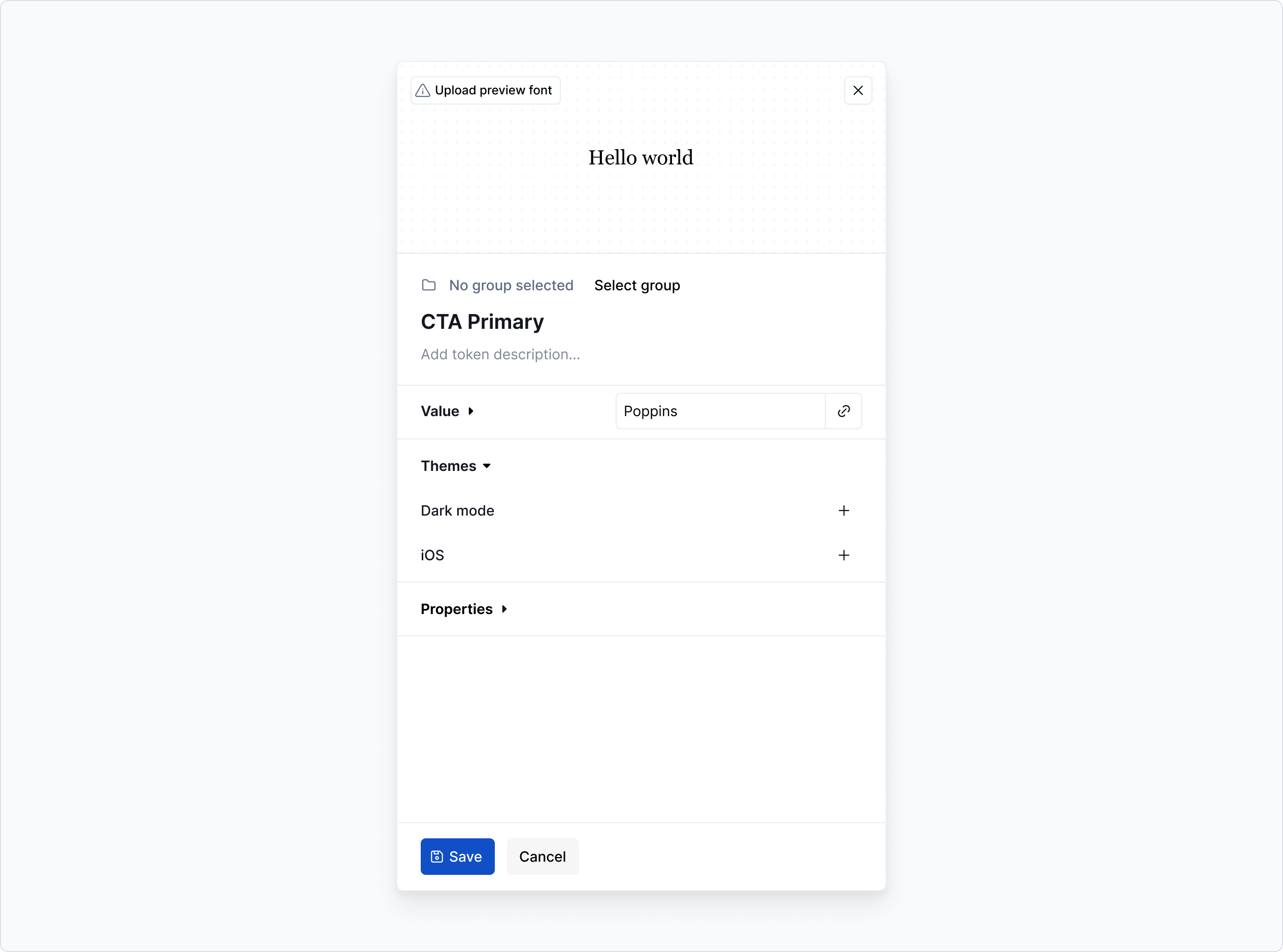 Missing preview font