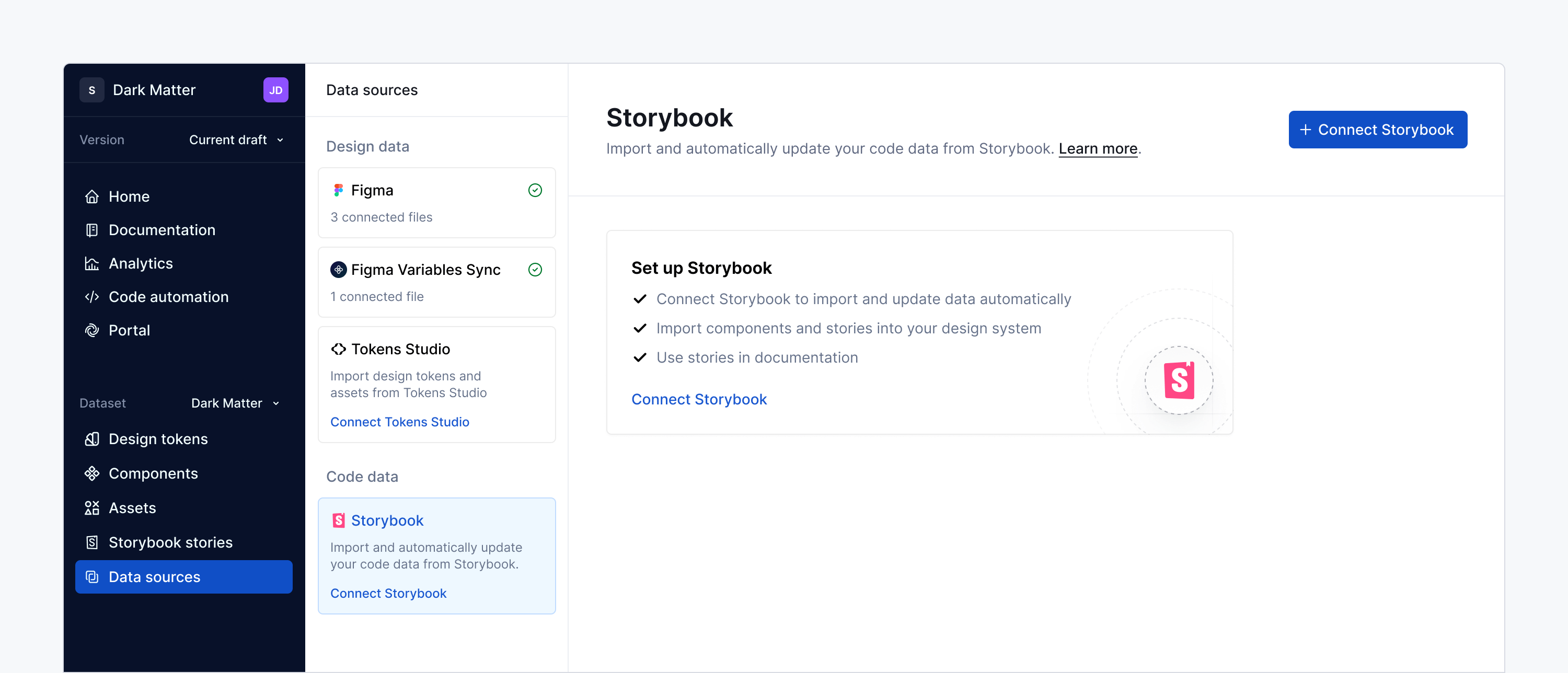 Data source: Storybook (Empty)