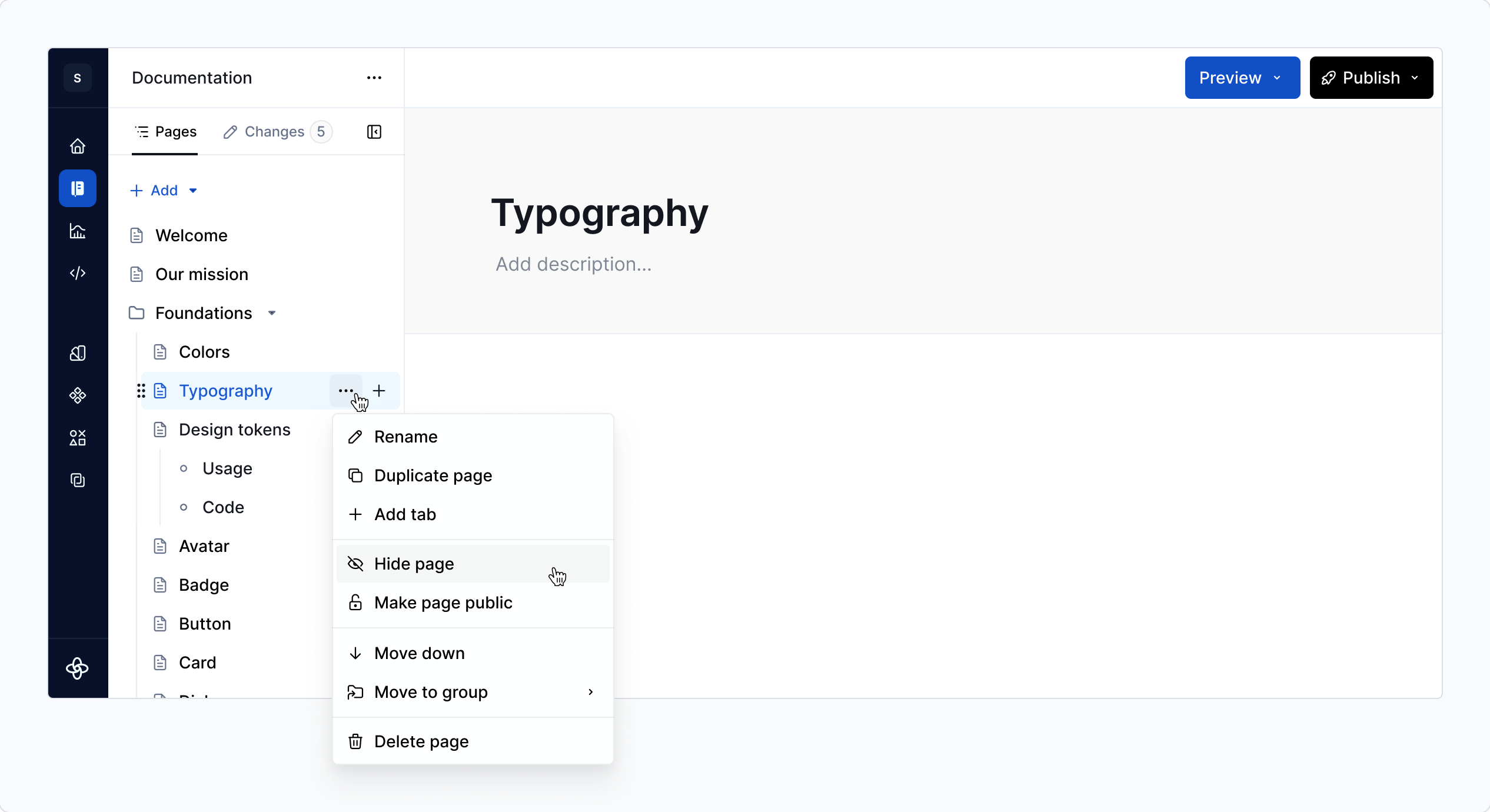 Pages | Structuring your documentation | Made with Supernova