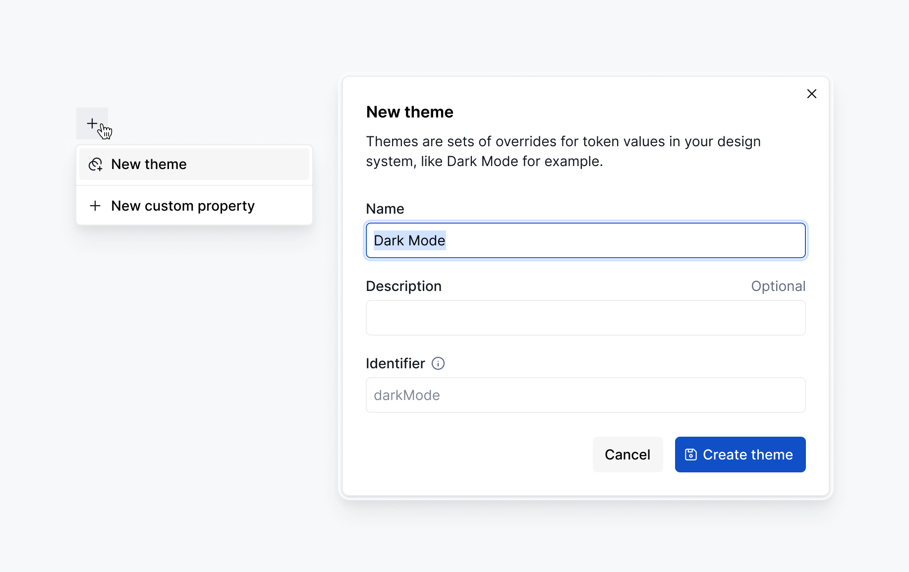 Themes: Create theme