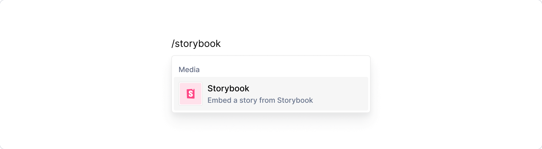 Storybook / menu