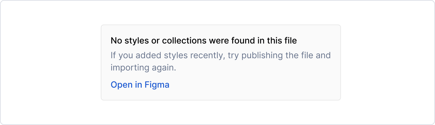 Error: no styles found