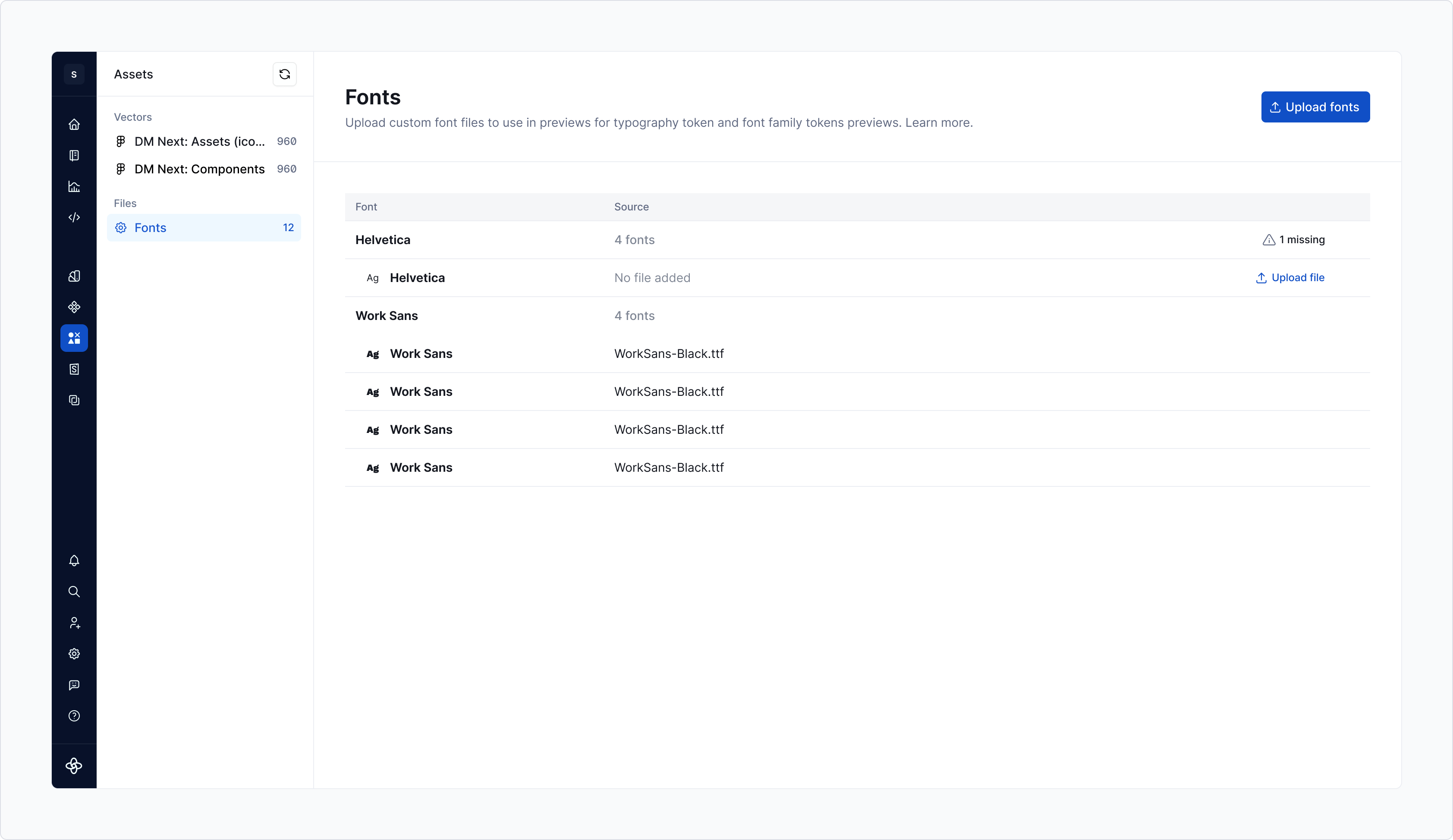Overview of font files