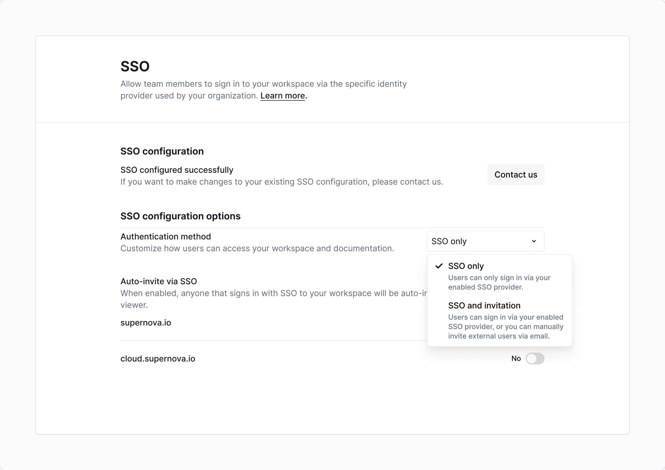 Overview | Single sign-on (SSO) | Made with Supernova
