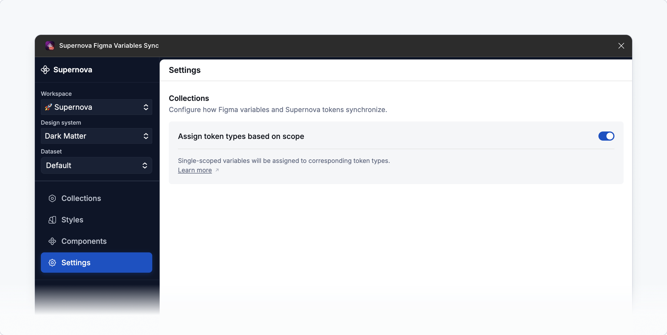 Figma Variables - Settings