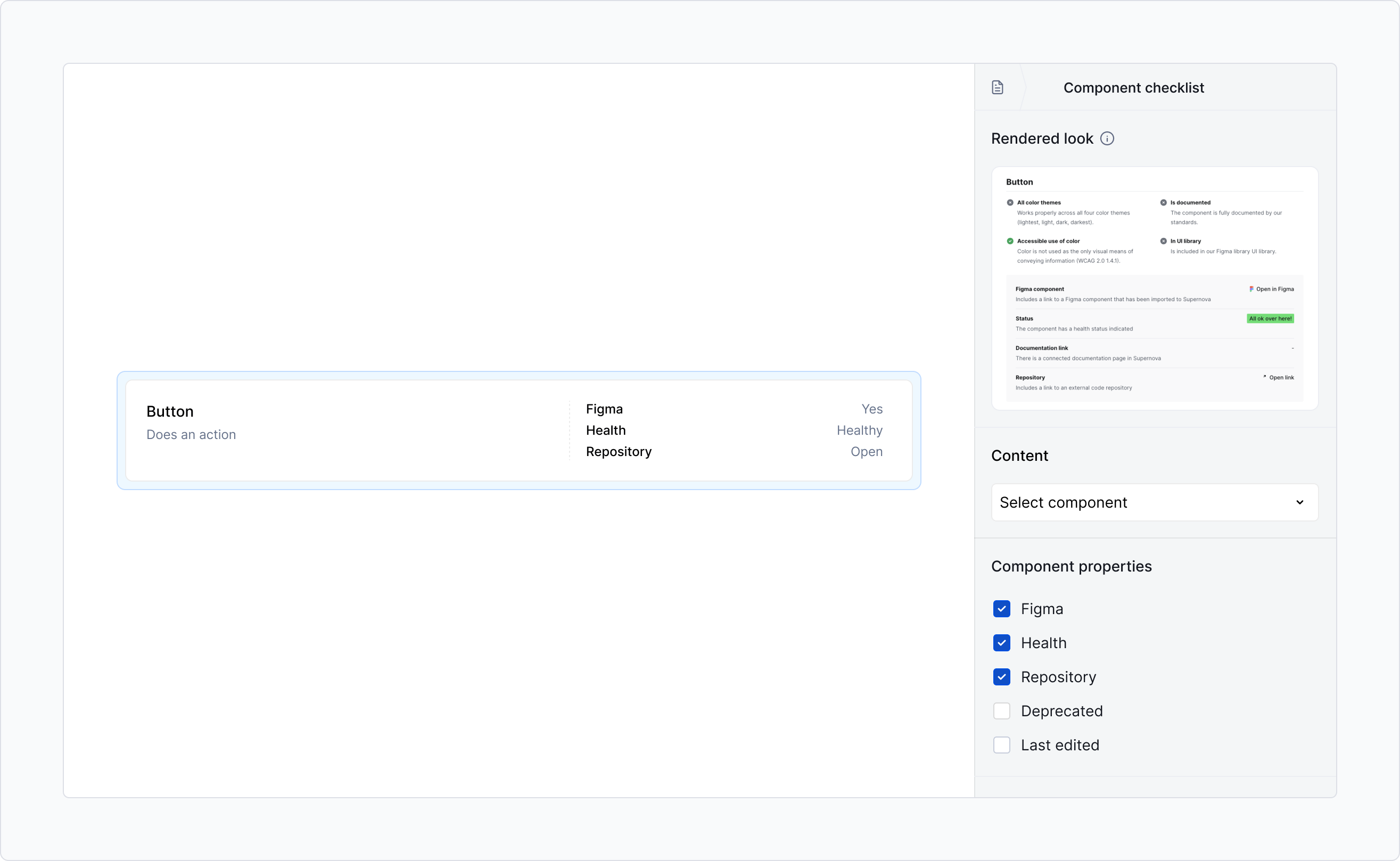 Component checklist - filled