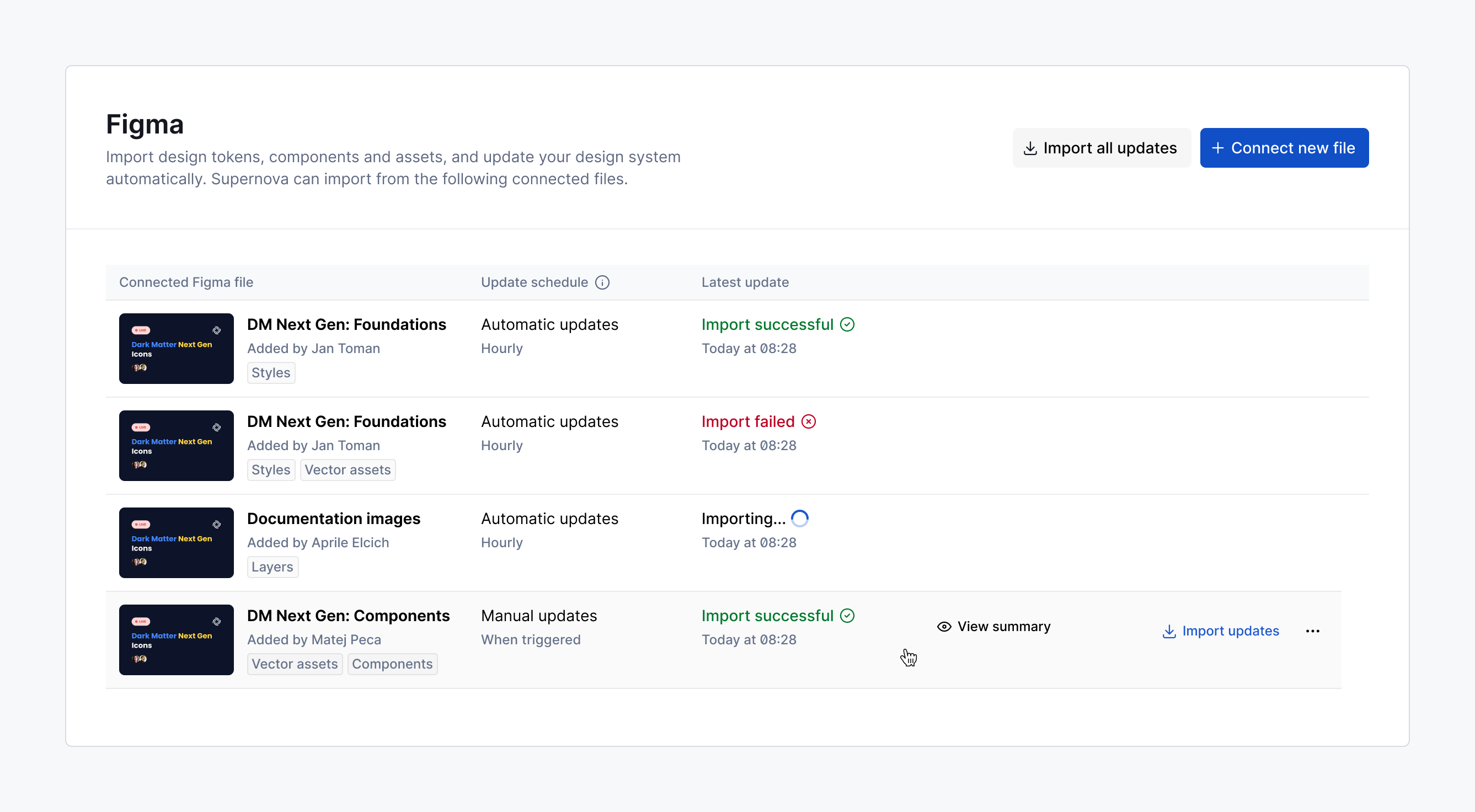 Figma connected files