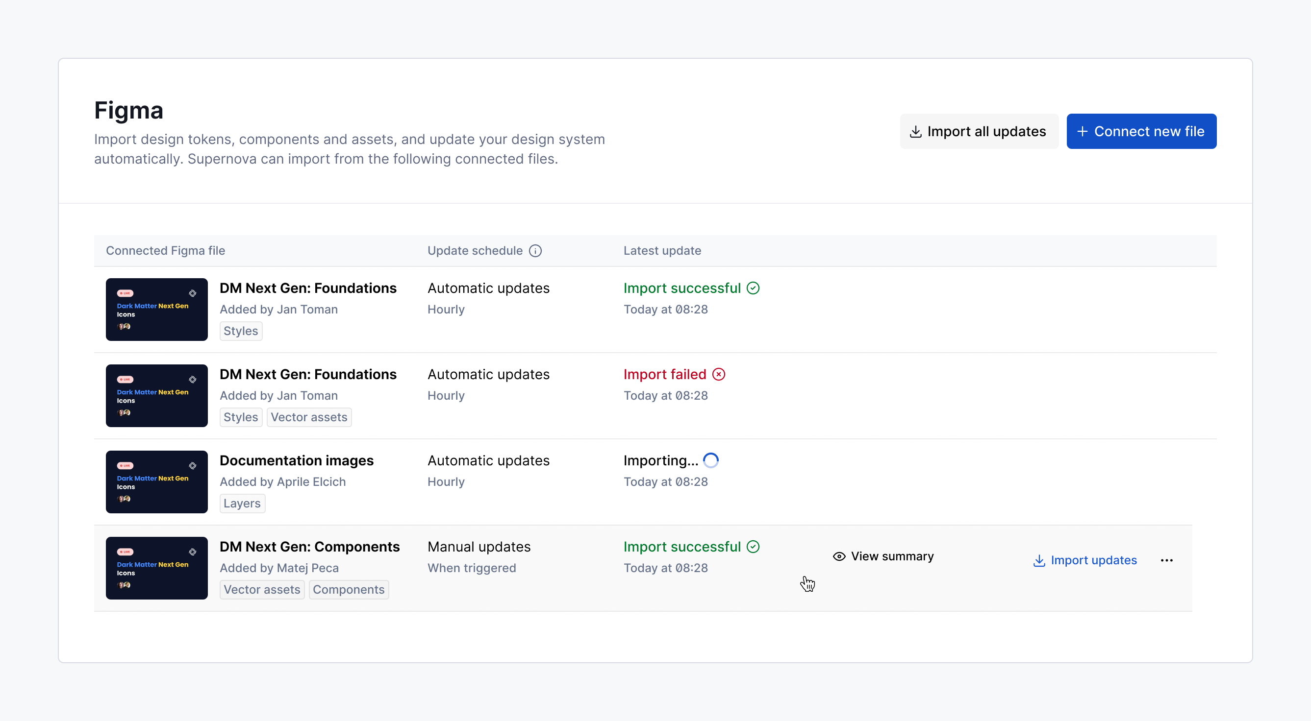 Figma connected files