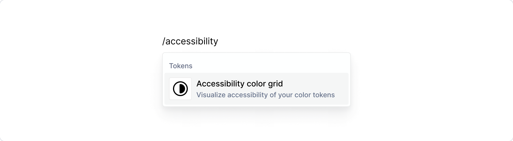 Accessibility color grid - menu