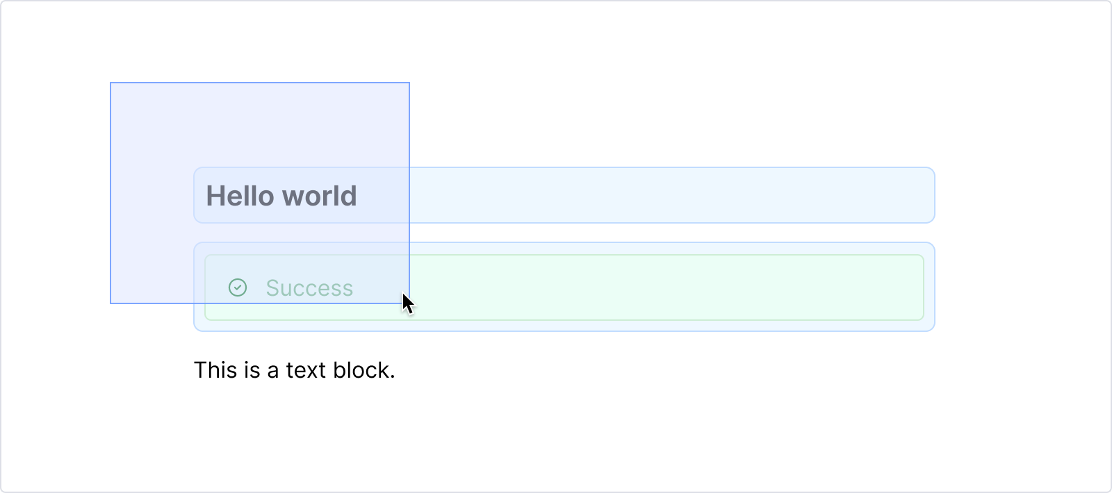 Drag to select multiple blocks