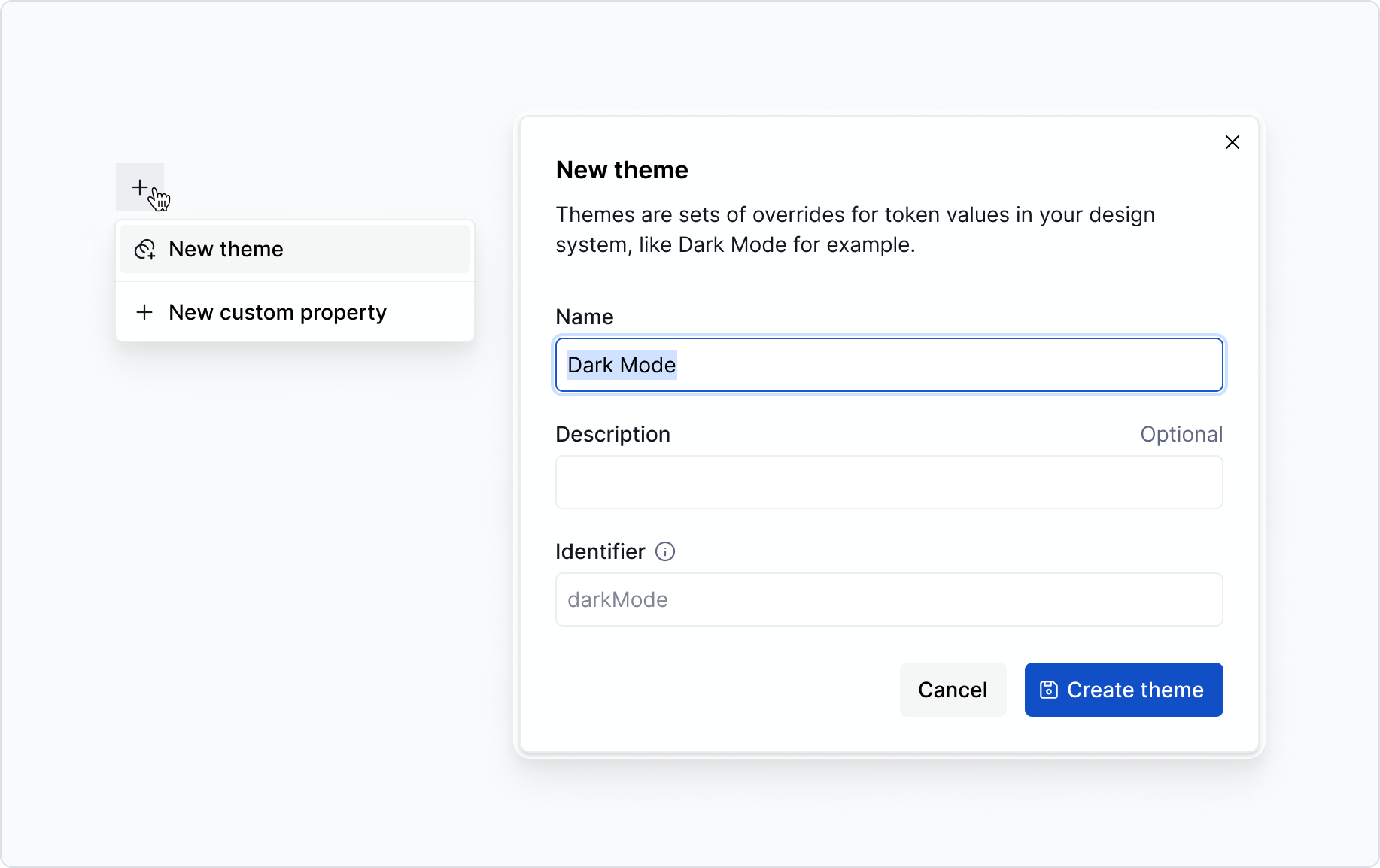 Themes: Create theme
