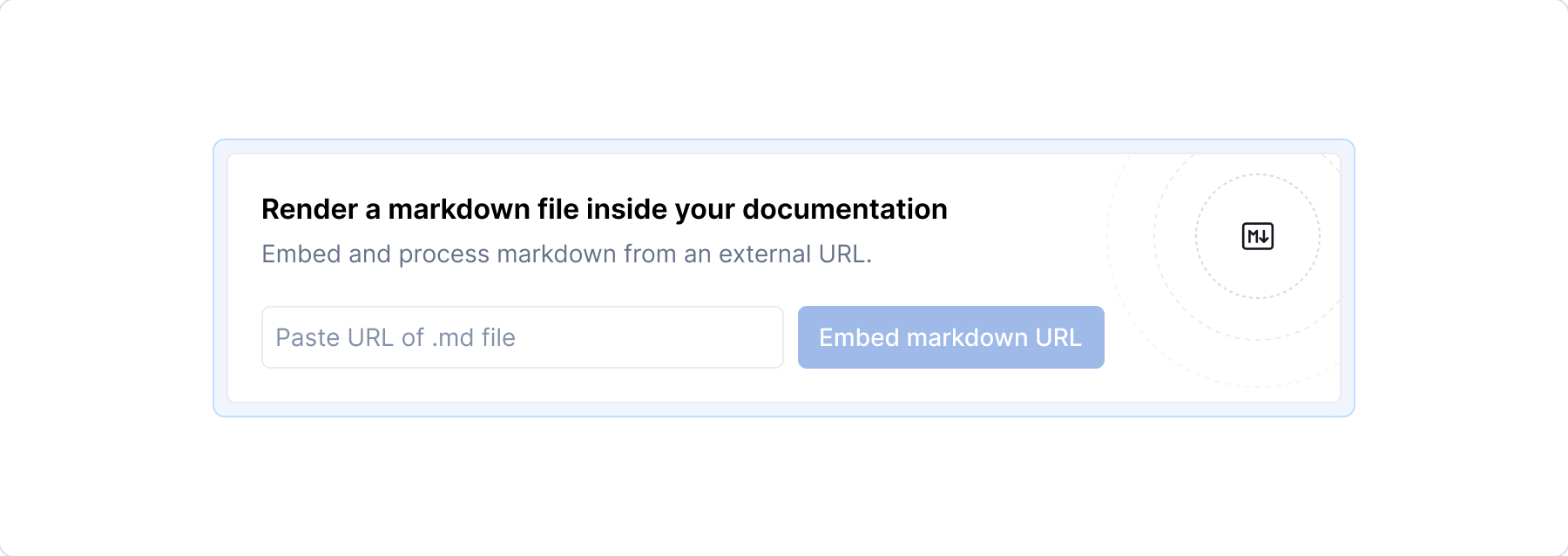 Markdown block: empty