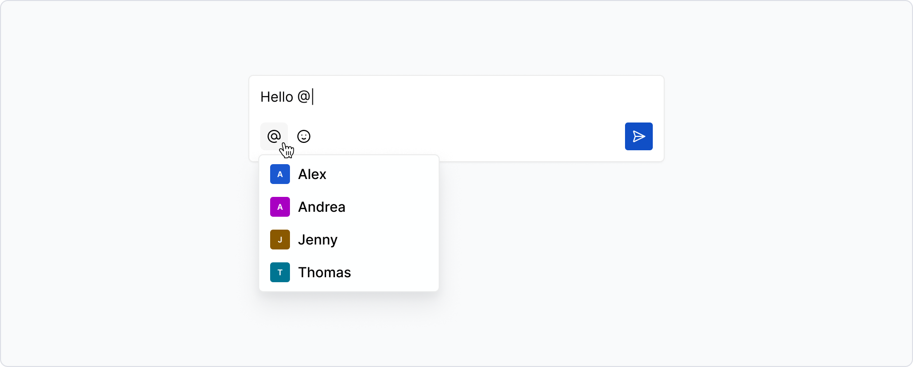 Comments - mention user