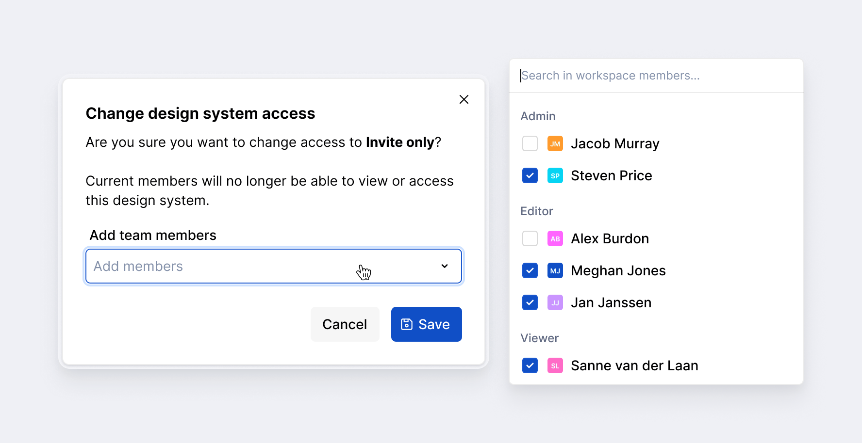 Adding workspace members to this design system.