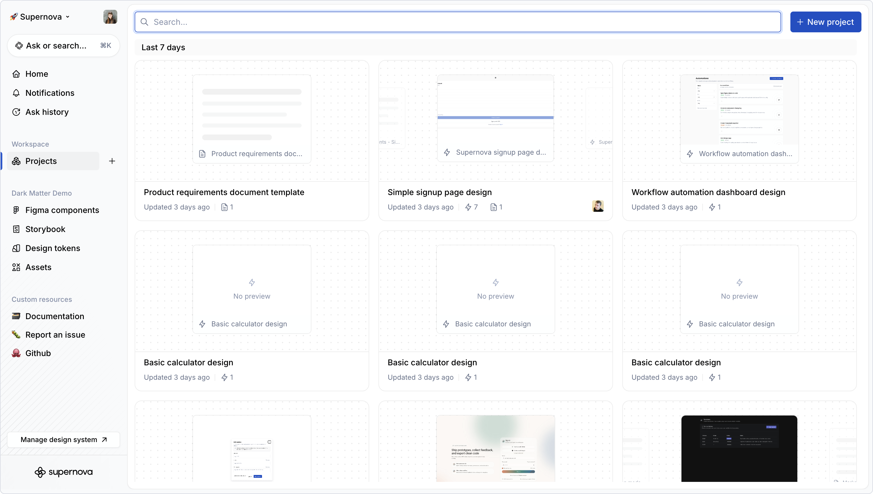 Create: Projects