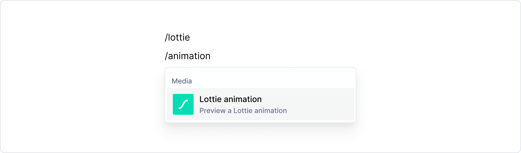 Lottie / menu