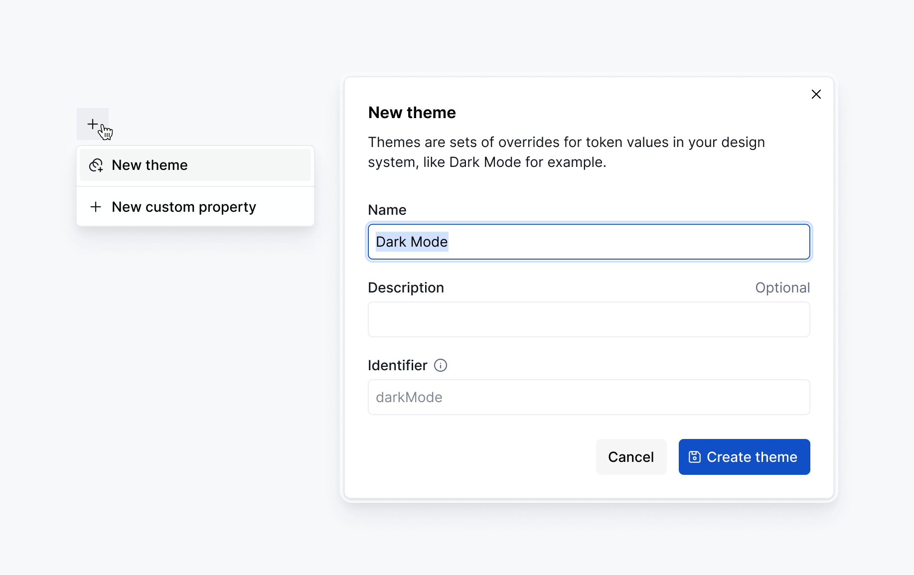 Themes: Create theme