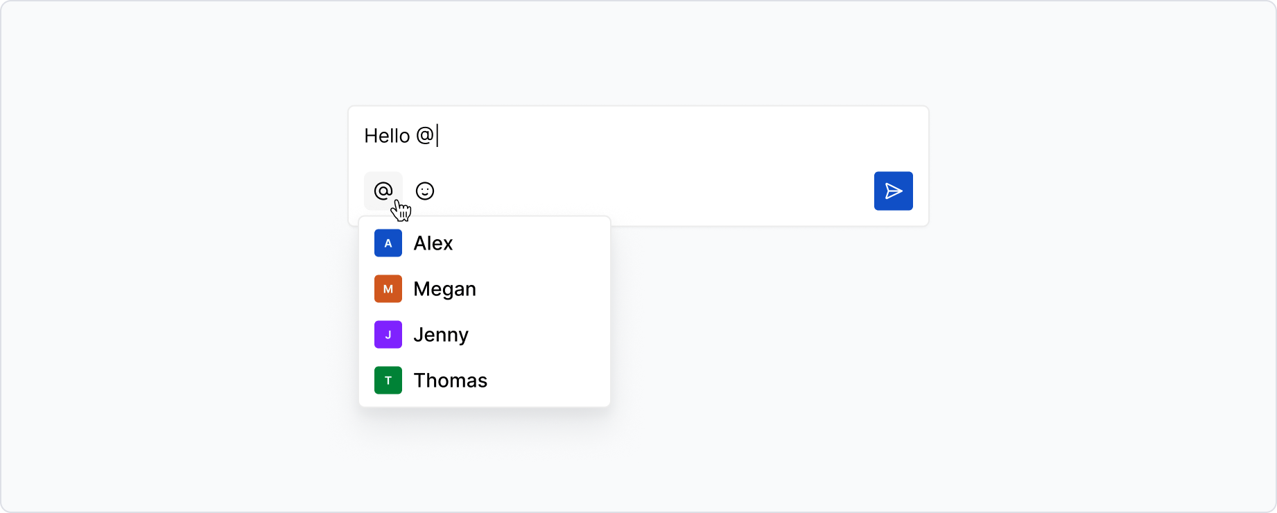 Comments - mention user