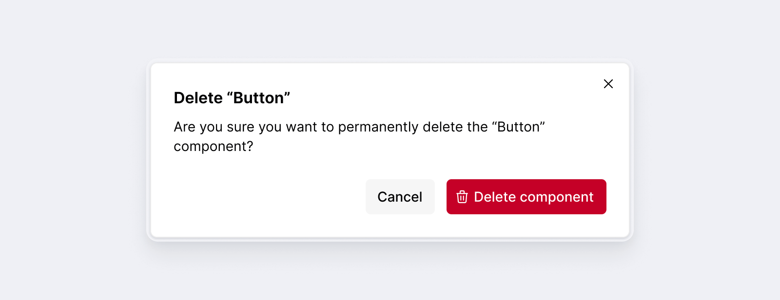 Components: Delete component