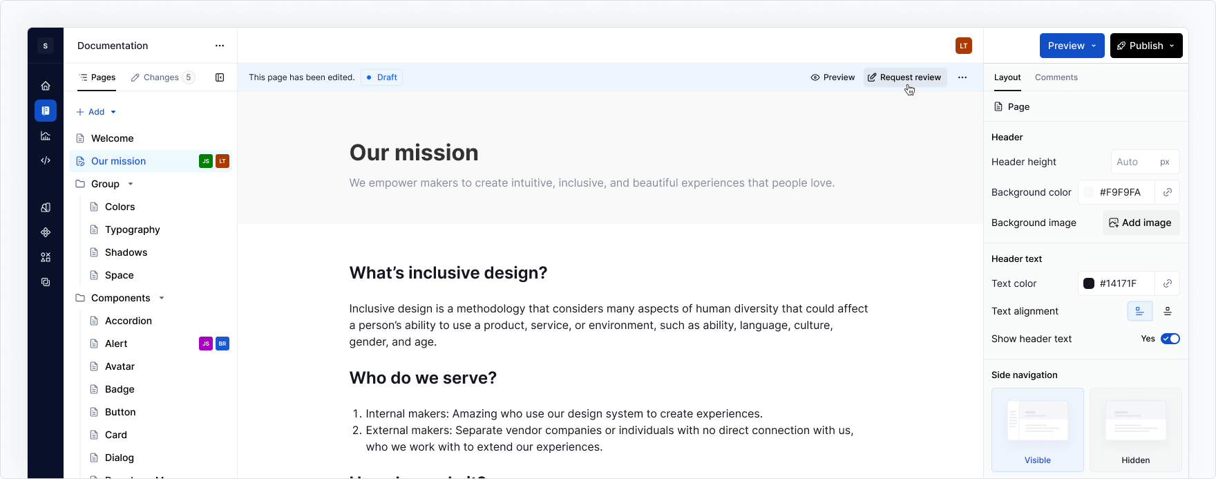 Workflows - request review
