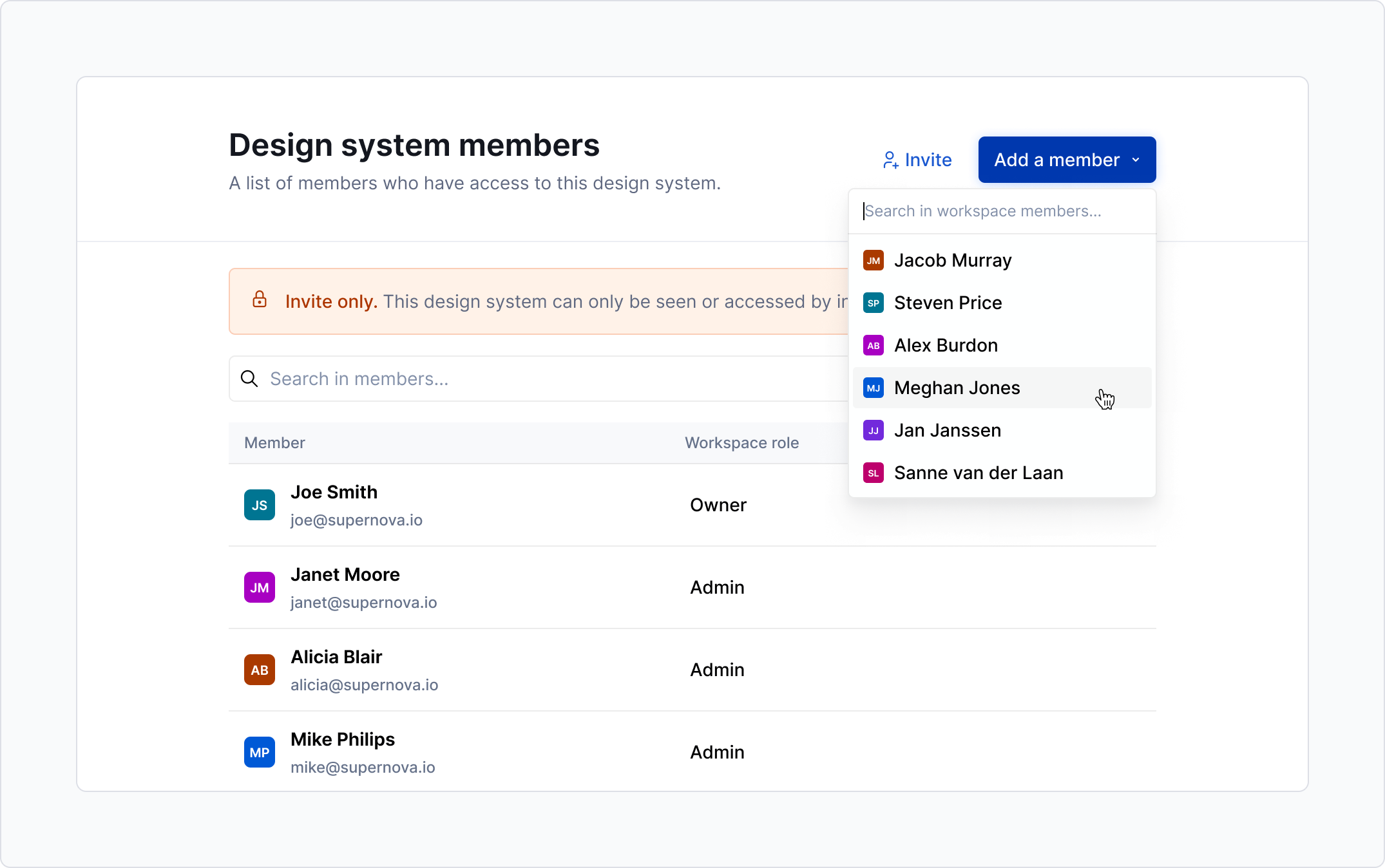 Invite only - DS members Add