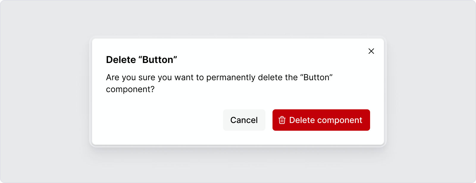 Components: Delete component