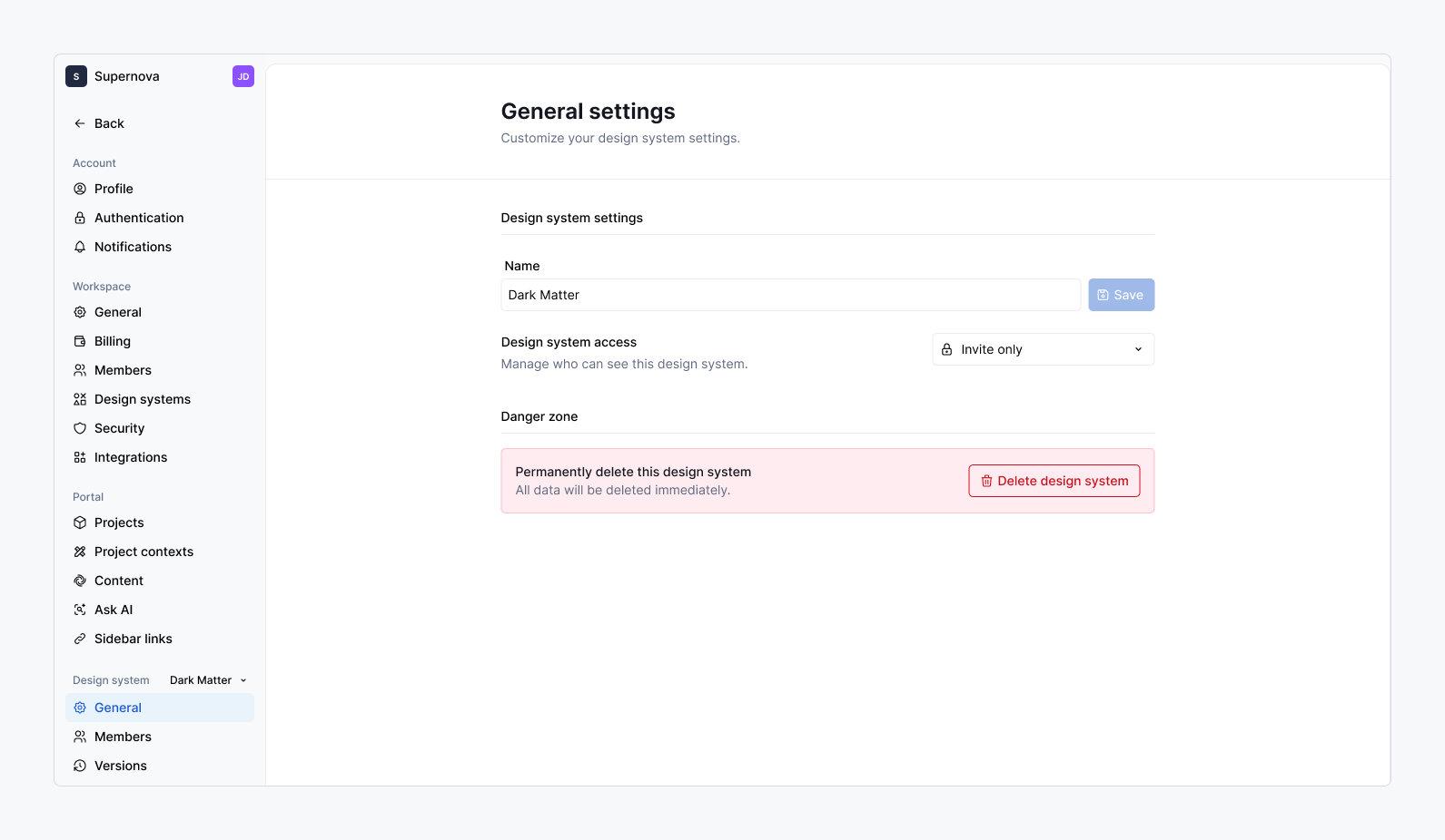 DS Settings / General