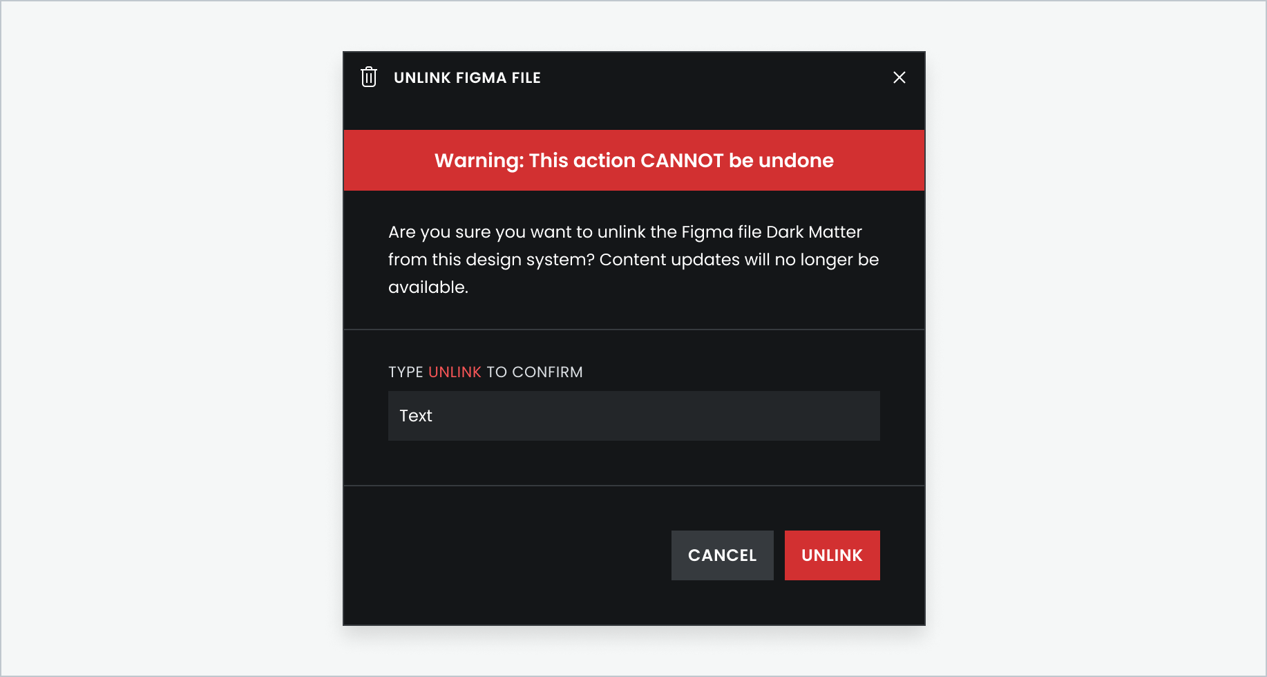 Unlinking a data source