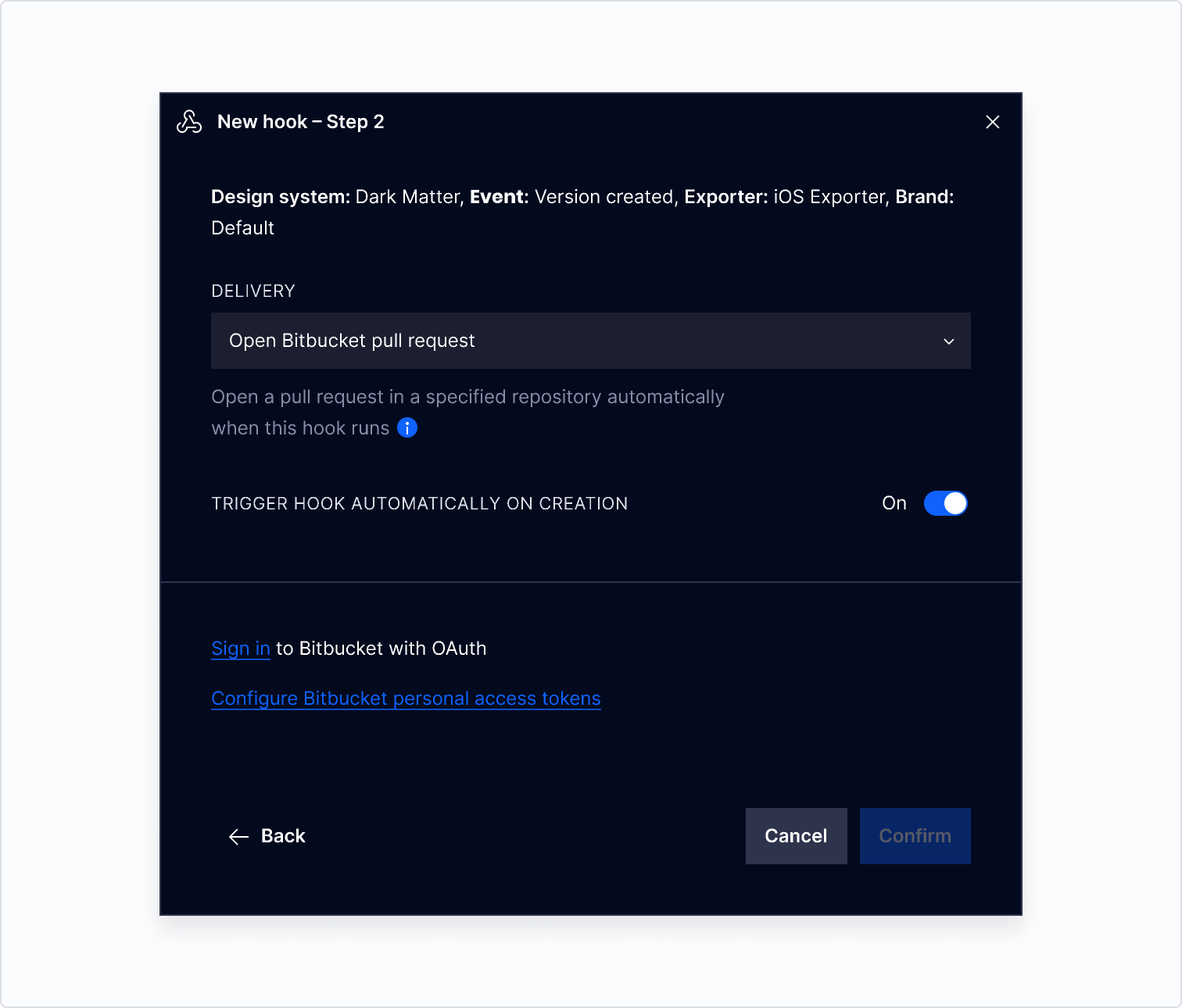 Bitbucket | Open a pull request | Made with Supernova
