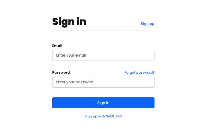 You can now access SSO easily through our new sign in / sign up page