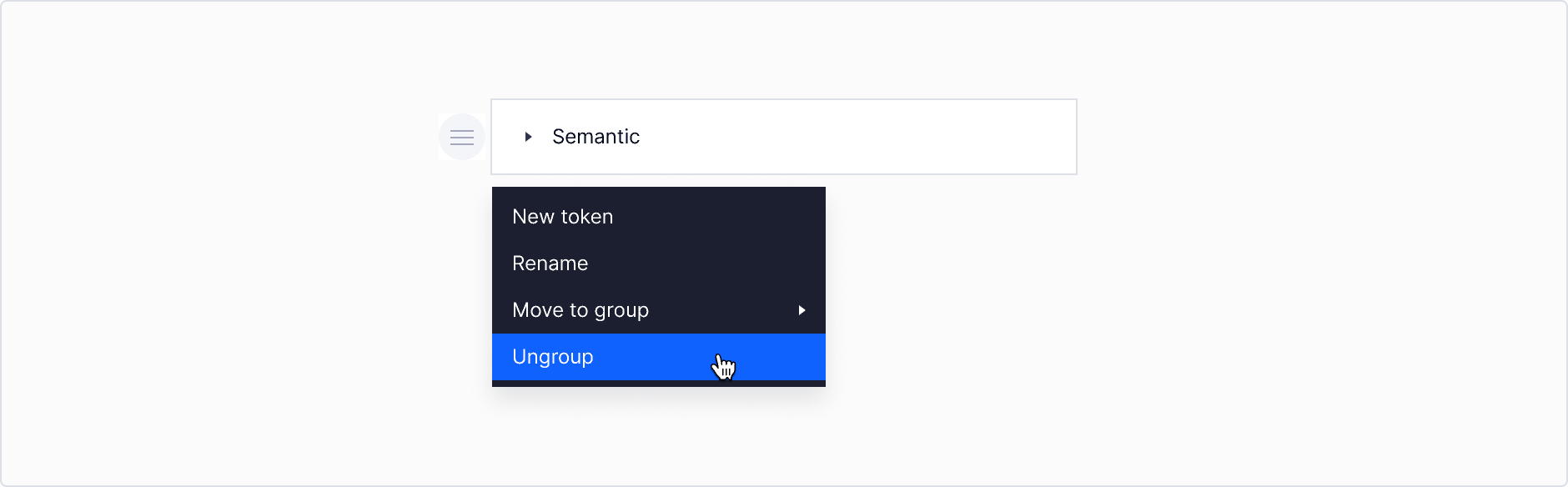 Deleting a token group