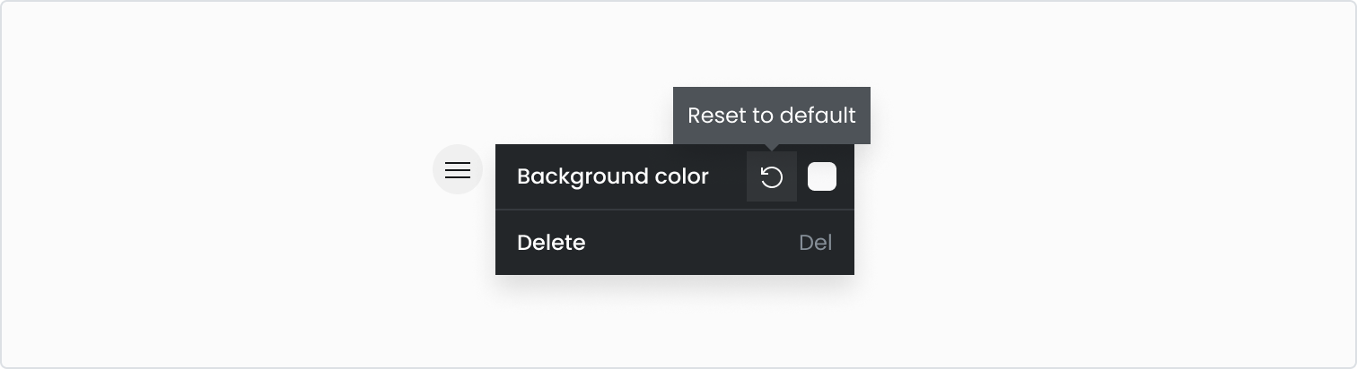 Changing the background color for a single frame.