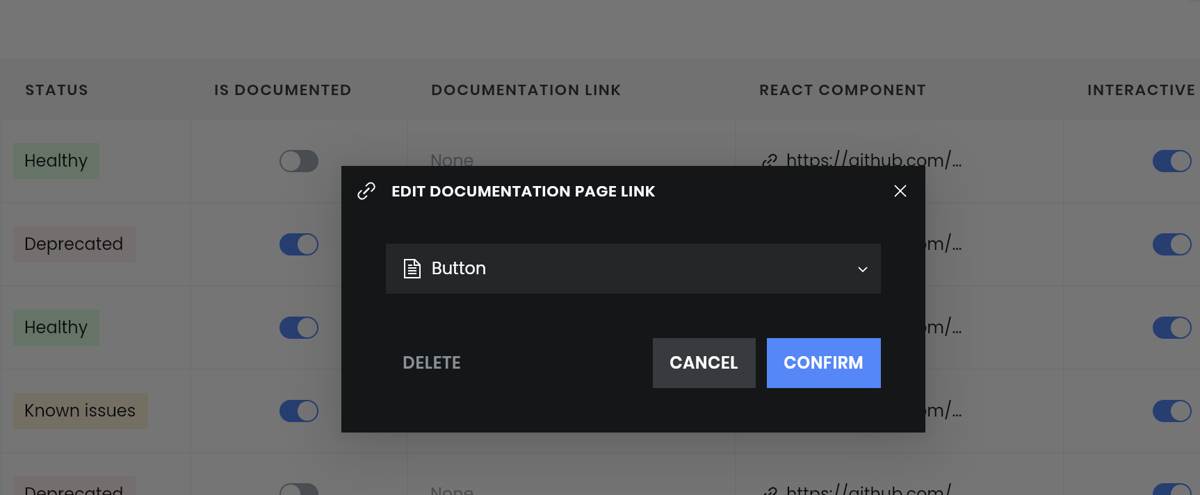 Deeplinks to the documentation allow you to quickly get to your content, with ease