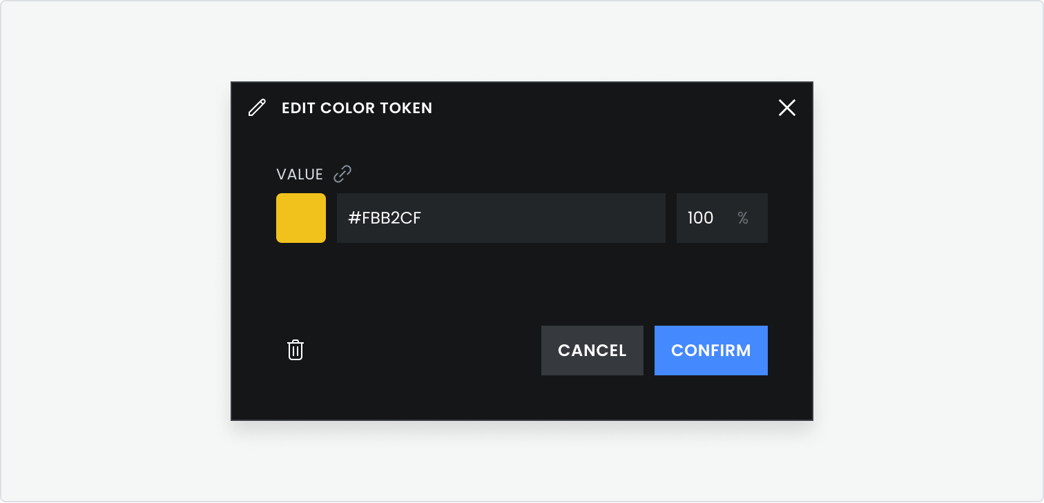Editing color token