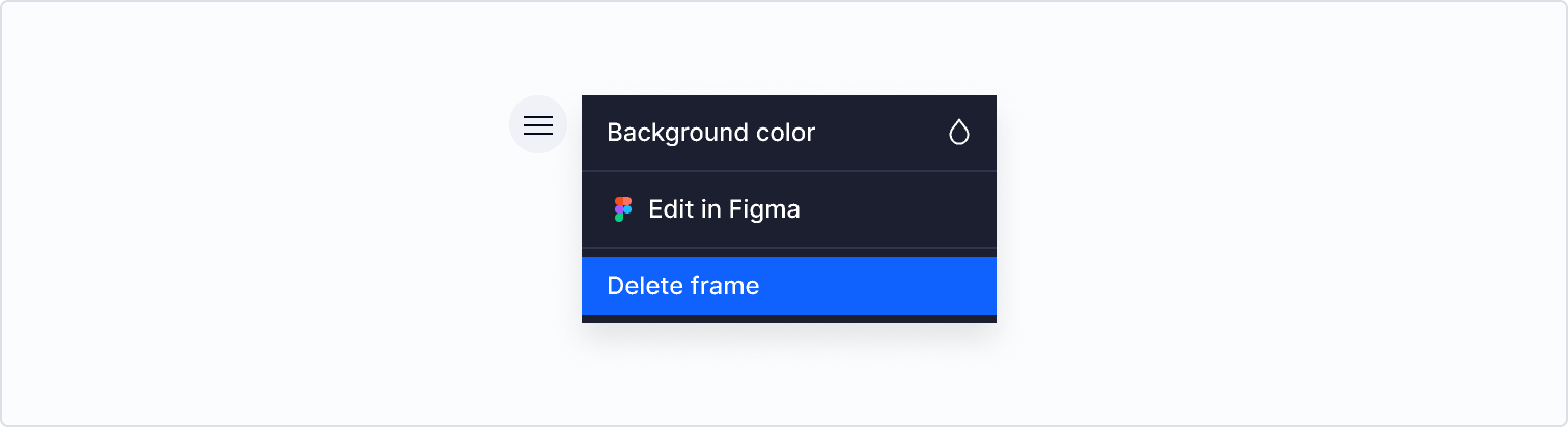 Deleting a frame