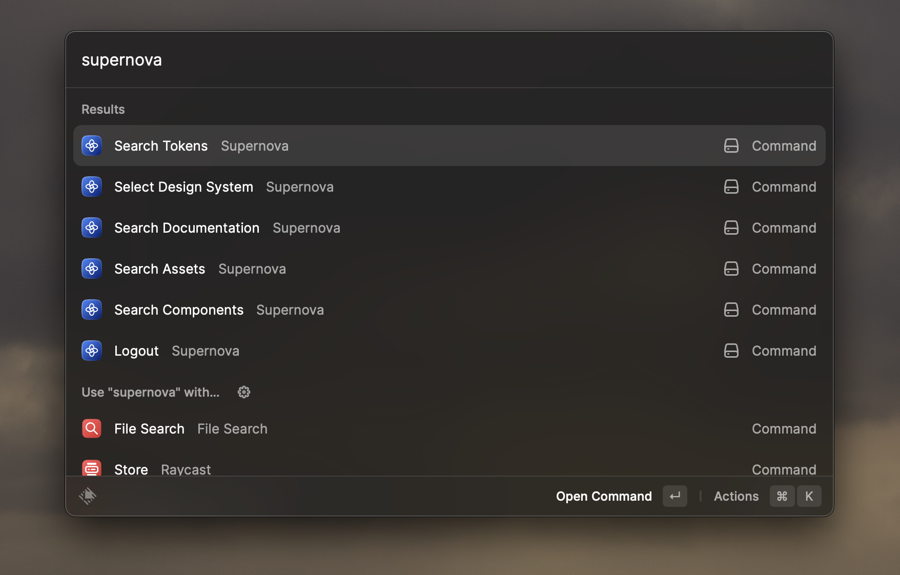 Introducing the Raycast extension, Mac Spotlight replacement featuring direct access to Supernova data!