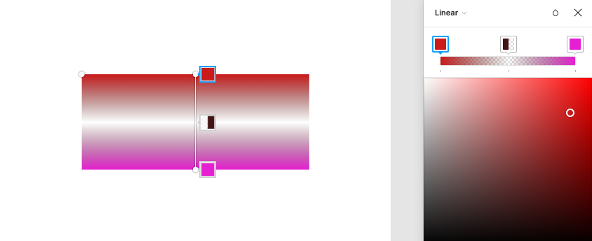 Gradient defined within Figma