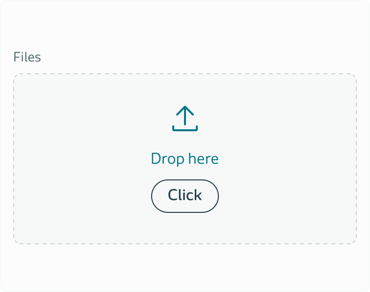Example of a file upload interface with unclear labelling