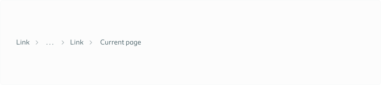 Showing how overflow is handled by the breadcrumb component
