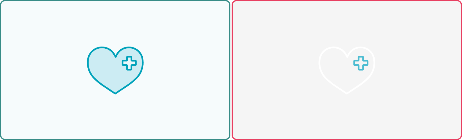 Visual example of the do's and dont's of brand icons on backgrounds