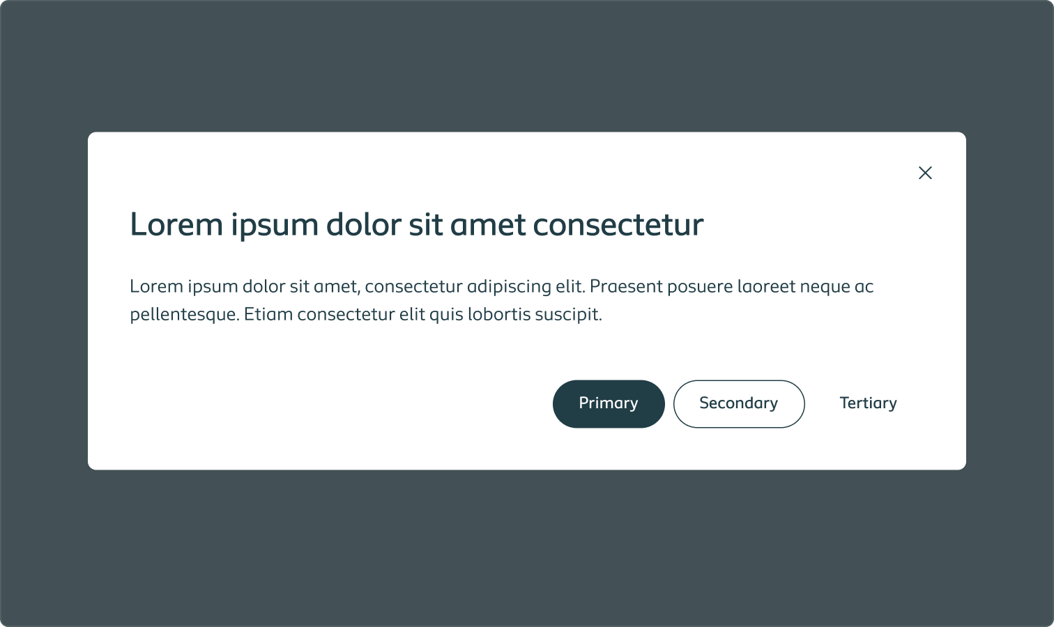 Image of a default modal