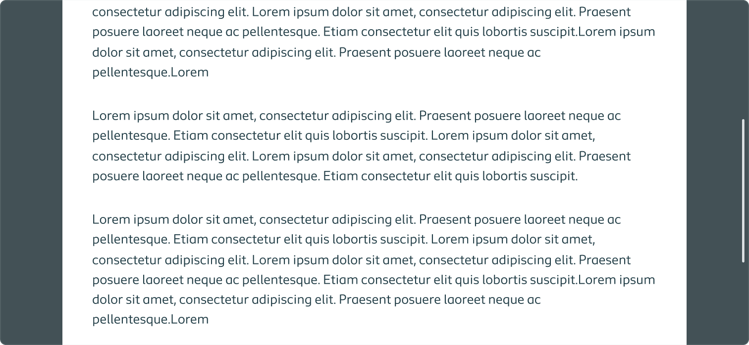 Example of a page overflow