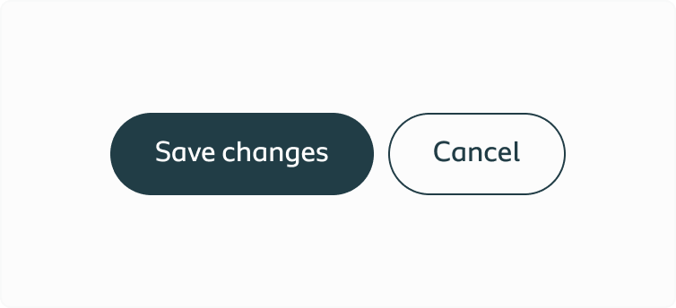 Primary and secondary button used to convey positive and negative actions