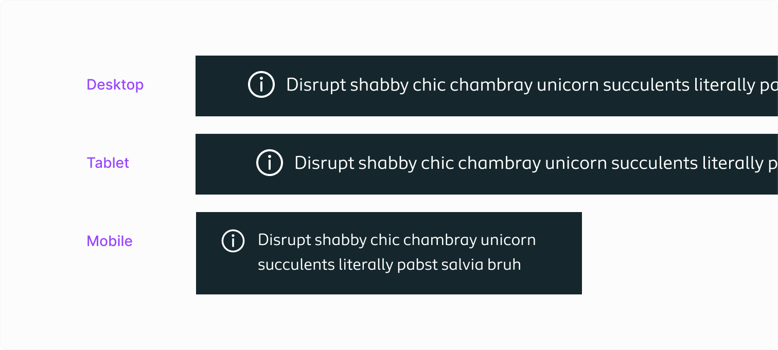 Visualising the difference between desktop, tablet, and mobile banners.