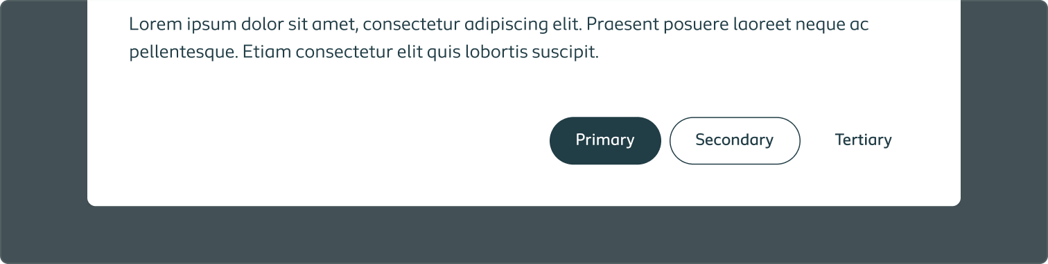 Visualising the button alignment on modals