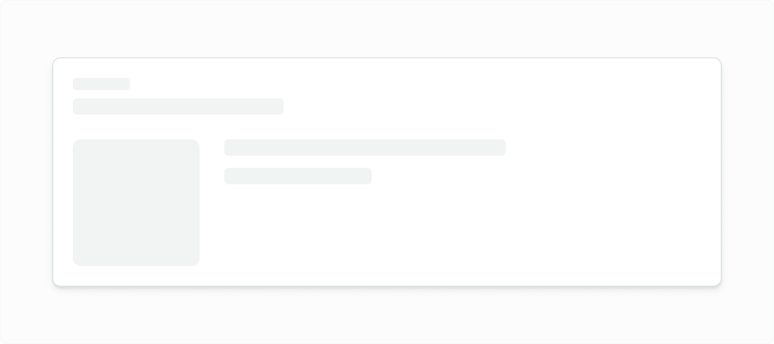 Example of the order card skeleton component