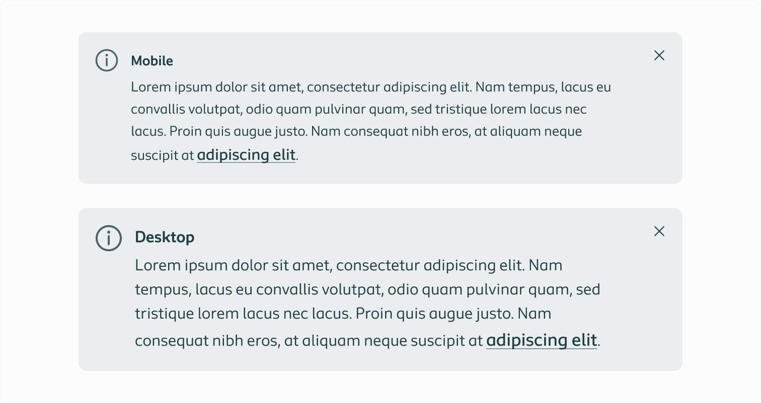 Showing the text size difference between mobile and desktop