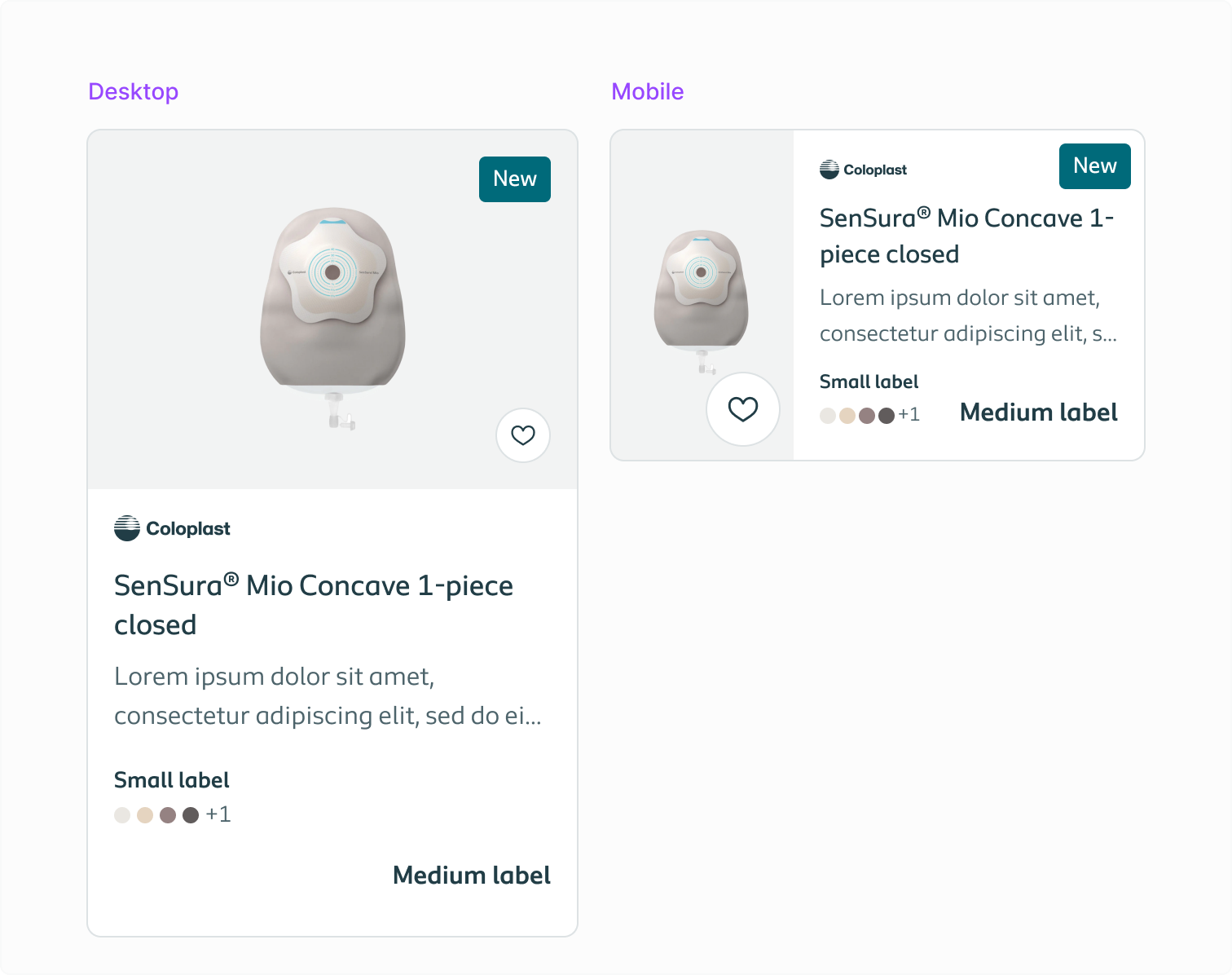Showing the difference between cards on desktop and mobile